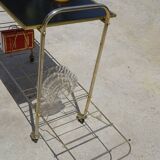 Gold-plated brass vinyl rack trolley