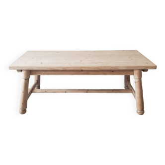 Large farm table by Georges Robert in solid pine