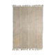 Beige jute and cotton rug 160 x 230 cm