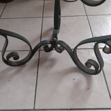 Table basse en fer forgé épais des années 1960