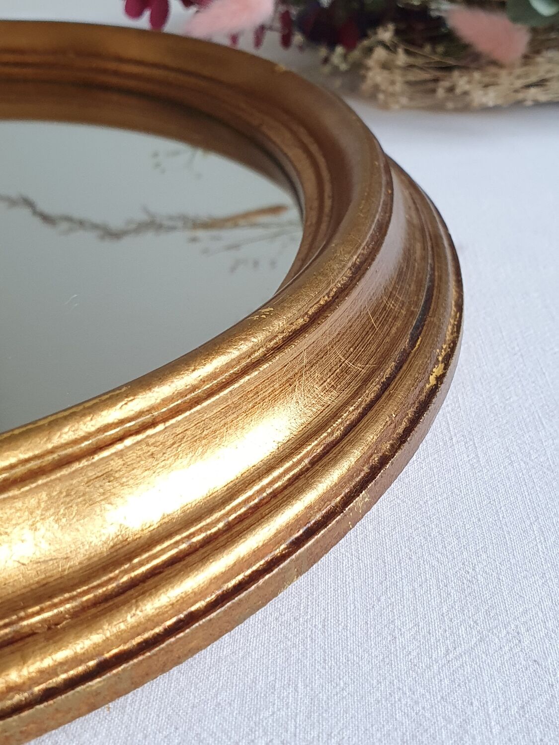 Vintage gold mirror