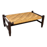 Banc en osier Wabi Sabi moderne du milieu du siècle, années 1960