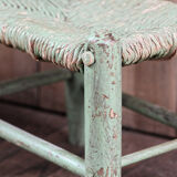 Ancien tabouret bois et paille