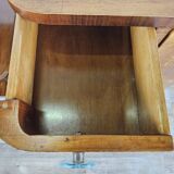 Pair of Art Decò bedside tables in walnut and thuja