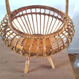 Worker bamboo rattan basket design 60s