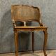 Louis XV office armchair in walnut and cane bottom circa 1880-1900