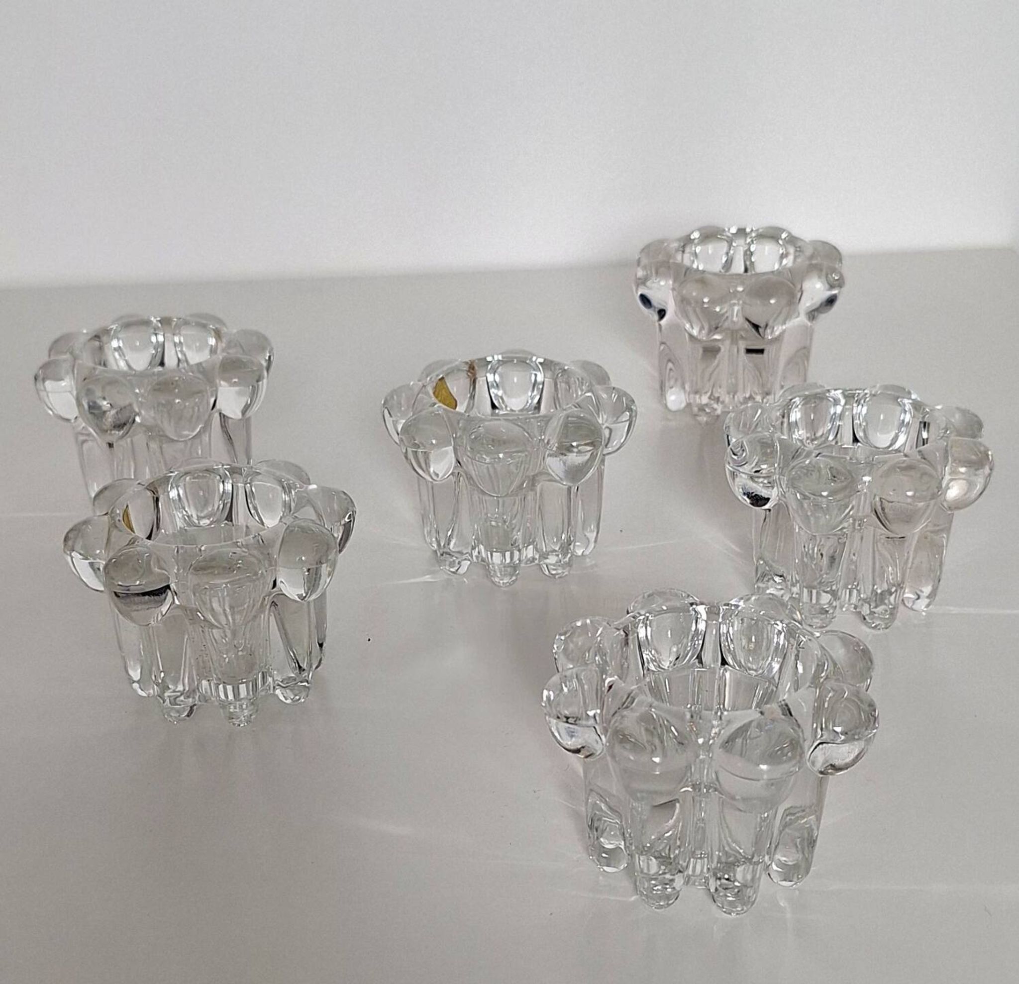Vintage glass candle holders