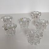 Vintage glass candle holders