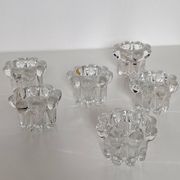 Vintage glass candle holders