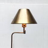 Lesan floor lamp in vintage German brass, Hollywood Regency style by Florian Schulz, 1970s.