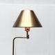 Lesan floor lamp in vintage German brass, Hollywood Regency style by Florian Schulz, 1970s.