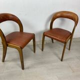 Pair of Baumann gondola chairs