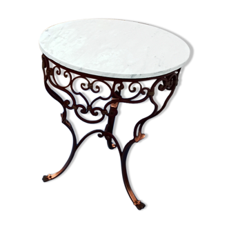 Vintage wrought iron pedestal table