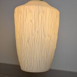 Pair of opaline pendants from the 1960s, luminous simplicity, 140 cm.