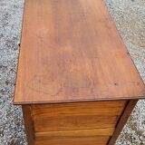 Chest of drawers of the 50s in solid oak 3 drawers conical feet