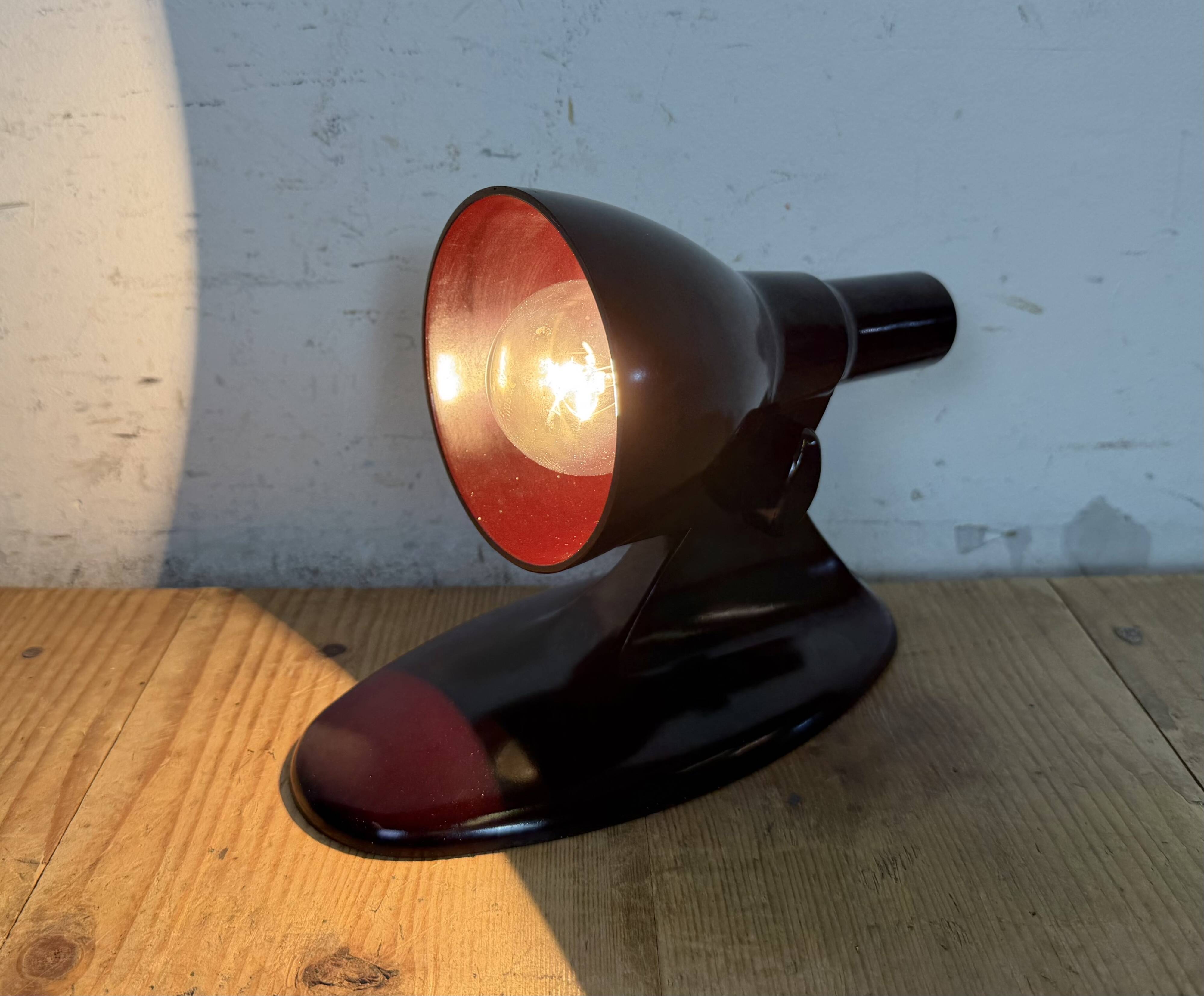 Vintage Midcentury Brown Bakelite Wall Light, 1950s