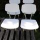 Set of 4 chairs in white 60s formica 70
