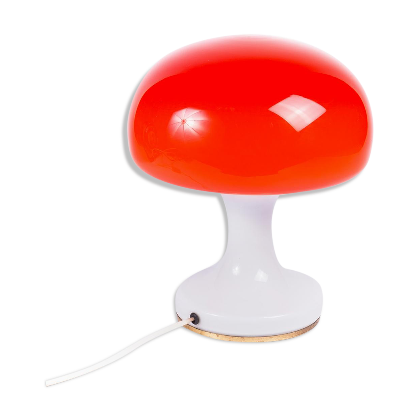 M2 red desk lamp and white Vintage OPP Jihlava