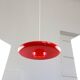 Space-Age Saucer Pendant in Red Plexiglas from Guzzini, 1960s