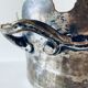 Silver metal flower pot or cover