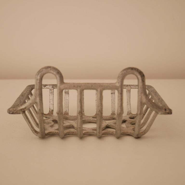 Metal wall-mounted soap holder