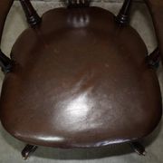 Fauteuil capitaine victorien antique cuir