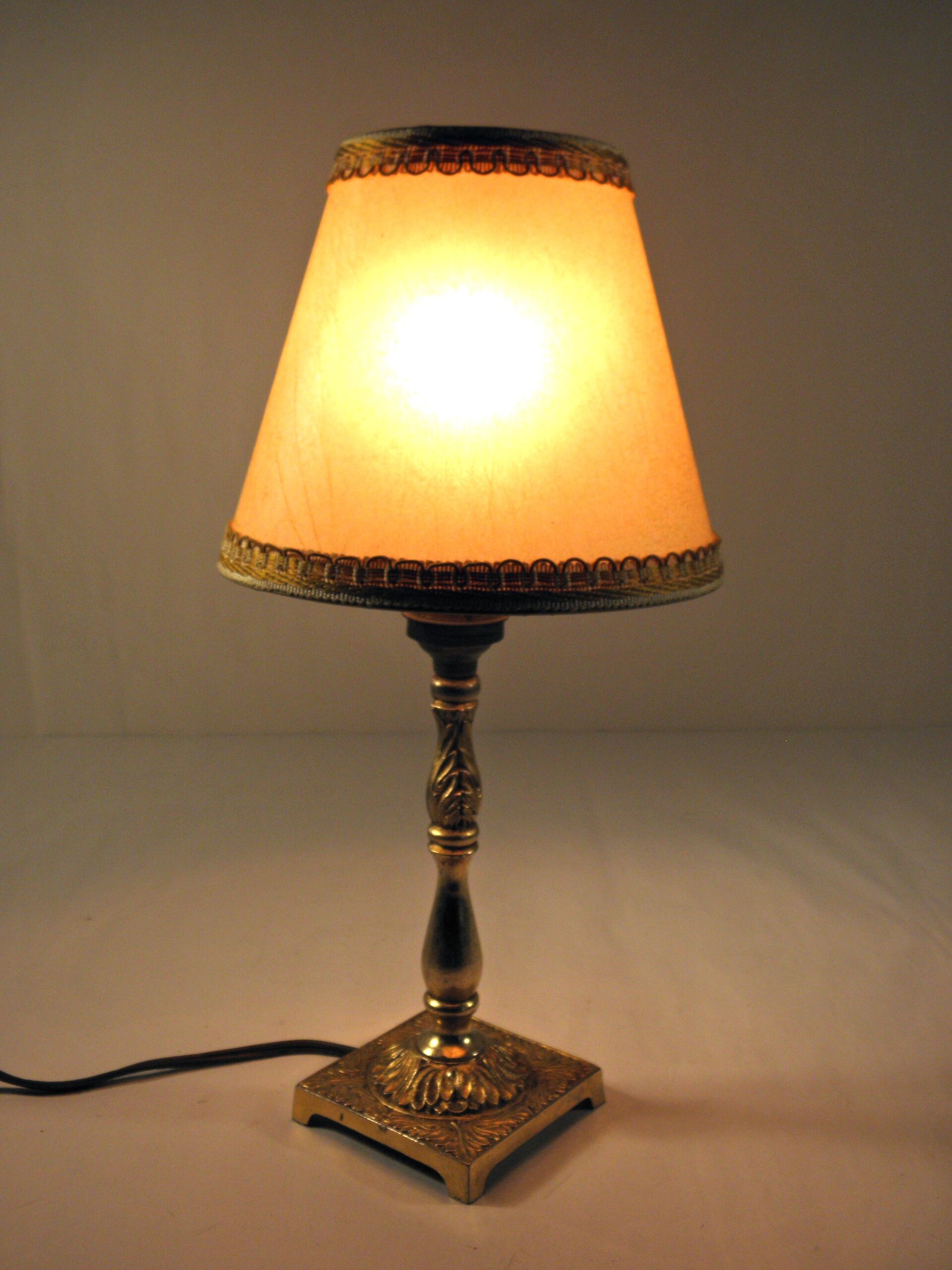 Golden metal lamp