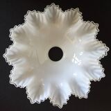 Ancien plafonnier en verre opaque blanc vintage