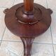 Art Nouveau side table in walnut and marble