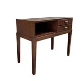 Entrance table made of stained beech wood, large space and two drawers