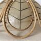 Hanging lampshade, mother-of-pearl and rattan pendant light