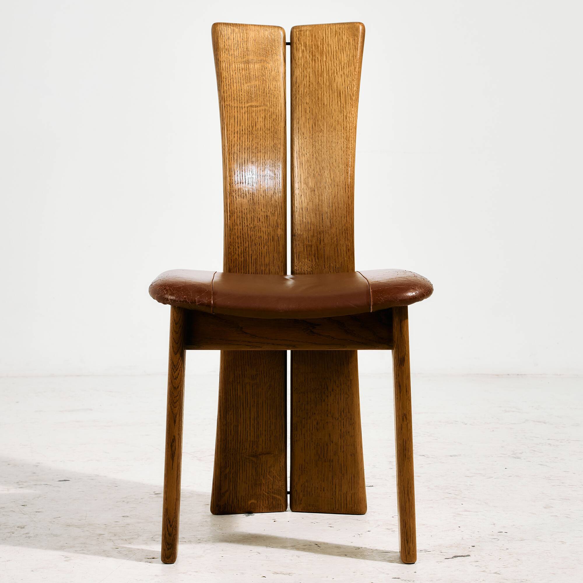 CJ Rosengaarden oak dining set, Set of 7