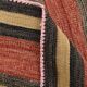 Tapis de couloir Kilim vintage rouge et marron