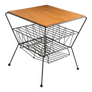 Bout de canapé / Table d'appoint porte-revues vintage années 50-60