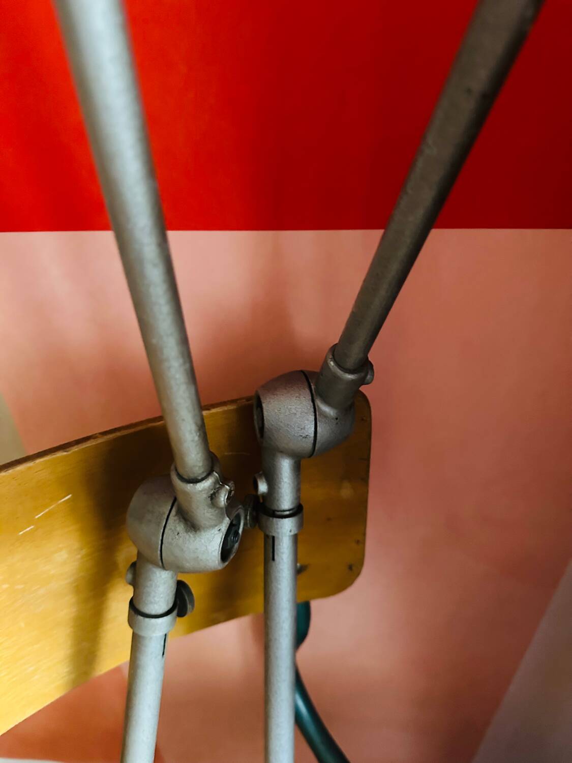 Pair of articulated industrial lamps 1950