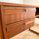 Scandinavian wooden desk sled feet