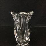 Crystal vase signed Daum