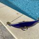 Vintage cobalt blue Murano glass gondola bowl with gilding.