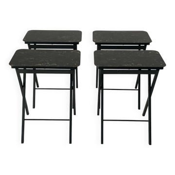 Ensemble de 4 tables de service par Artex-Green Corp, années 1960, USA