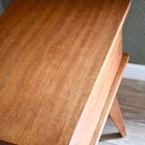 Scandinavian bedside table with compass legs