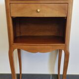 Solid cherry bedside table - Louis XV style - Signed DR