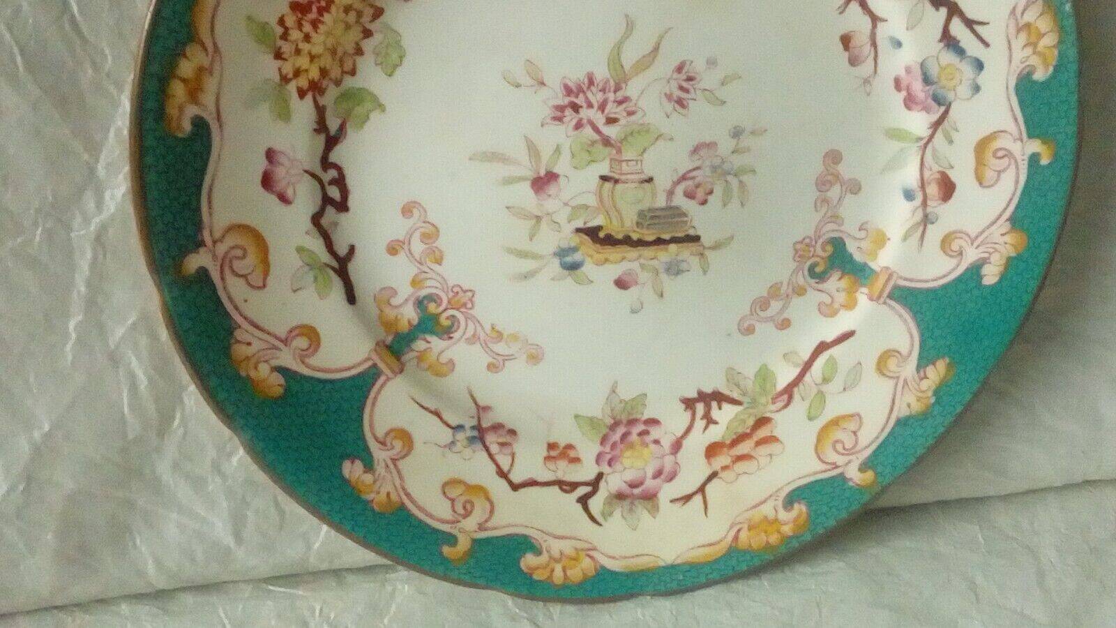 Sarreguemines earthenware plate, Minton decor, model n° 248 8