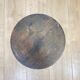 Small brutalist tripod stool in solid wood, 1960