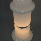 White glass floor lamp, czechoslovakia, 1970s