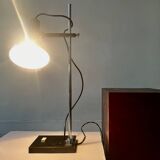 Articulated desk lamp in chrome metal, Lita France 1970