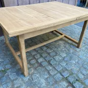 Renovated extendable farmhouse table in solid wood 140-240cm 1960