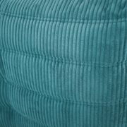 Togo set of armchair and pouf in light blue corduroy