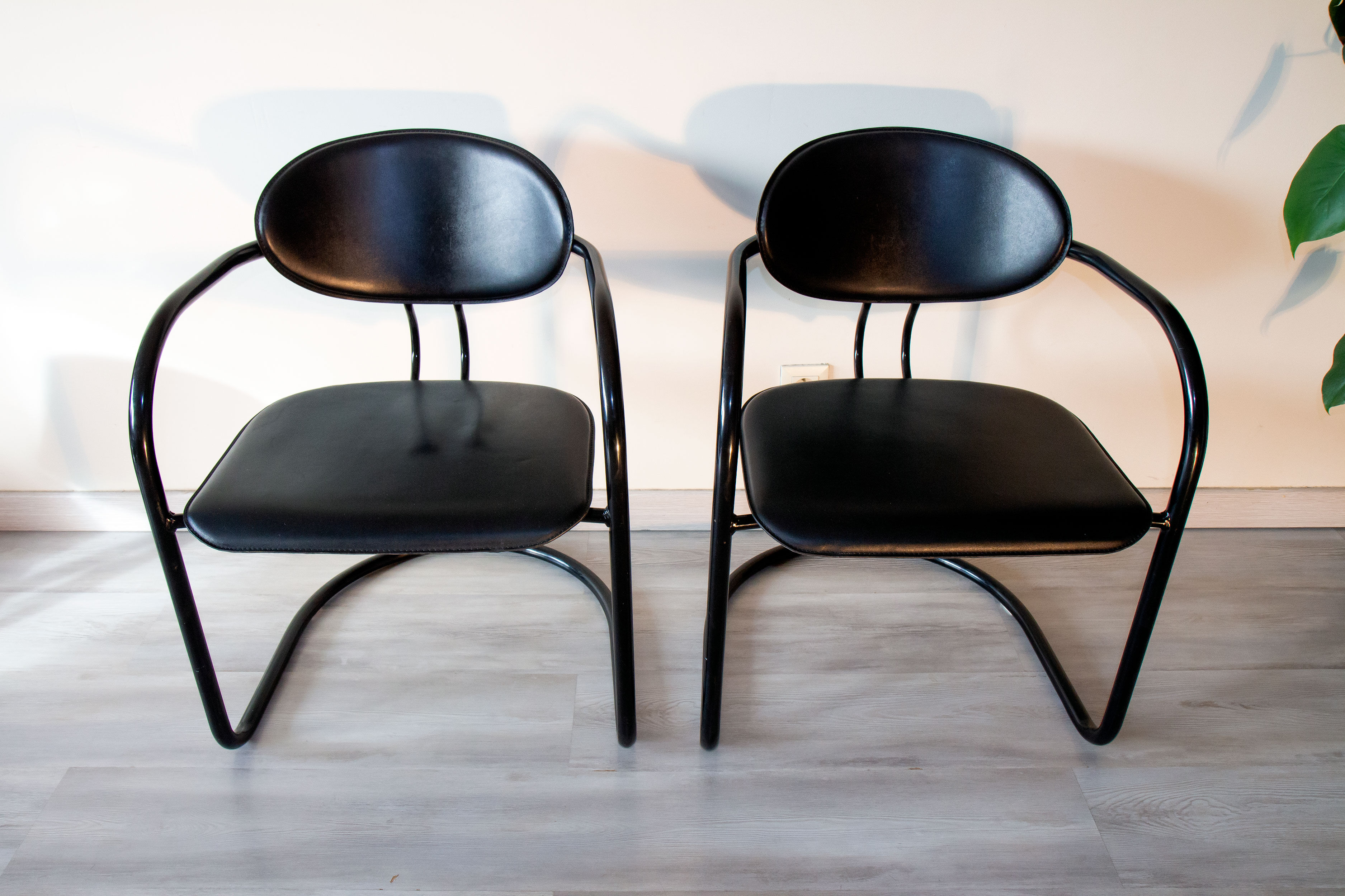 Pair of Bauhaus chairs edited by Effezeta, Italy 1980
