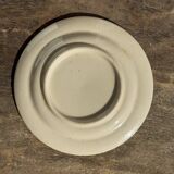 Set of 4 vintage speckled beige stoneware coffee cups.