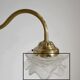 Tulip lamp in glass and bronze, adjustable, art deco 1920
